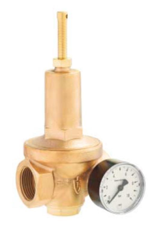 VALVE PRESSURE REDUCE DIN #683, RED BRASS 1/2" SOCKET JOINT