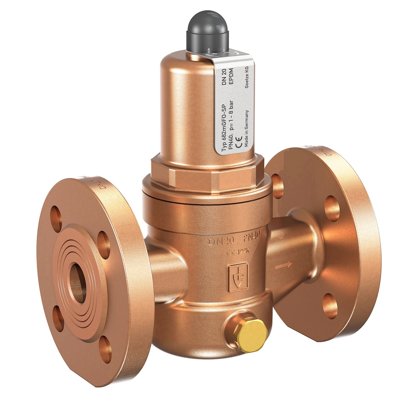 VALVE PRESS. REDUCE W/FLANGE, PN40 GUNMETAL #682MGFO-SP DN40