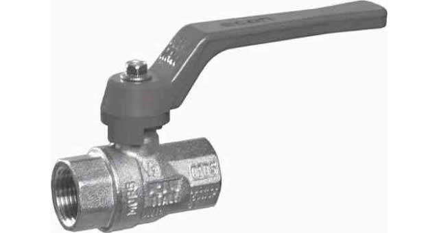 BALL VALVE DIN FORGED BRASS, FULL BORE SCREWED #1607 1-1/2"