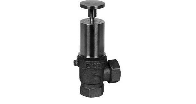 SAFETY VALVE DIN BRASS SCREWED, W/LIFTING LEVER #518 1-1/2"