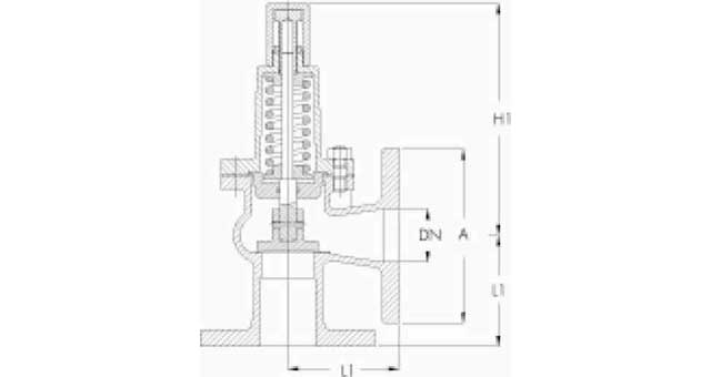 OVER FLOW VALVE DIN BRONZE, FLANGED END ANGLE #524 DN 25