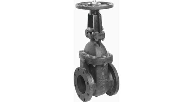 GATE VALVE ANSI 125 CAST IRON, BRONZE TRIM FLANGED #1800 2"