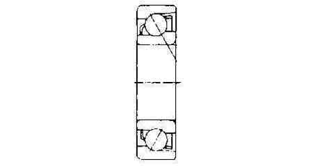 BALL BEARING SINGLE ROW, ANGULAR CONTACT NO.7201