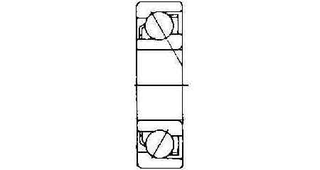 BALL BEARING SINGLE ROW, ANGULAR CONTACT NO.7301