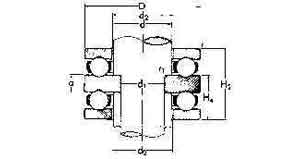 BALL BEARING DOUBLE THRUST, WITH FLAT SEAT NO.52313