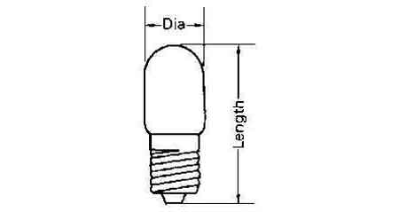 LAMP PILOT TUBULAR CLEAR E-10, 12V 0.15A 10X28MM