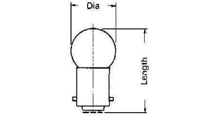 LAMP PILOT GLOBULAR CLEAR, BA-9S 18V 5W 11X23.5MM