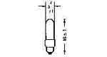 LAMP PILOT MINIATURE S5.5-K, 12V 0.6W 5X18MM