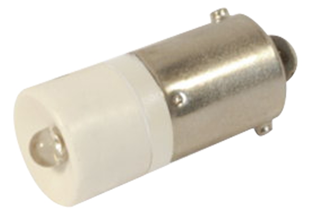 LAMP INDICATOR SINGLE LED BA9S, 10X24MM 6VOLT WHITE