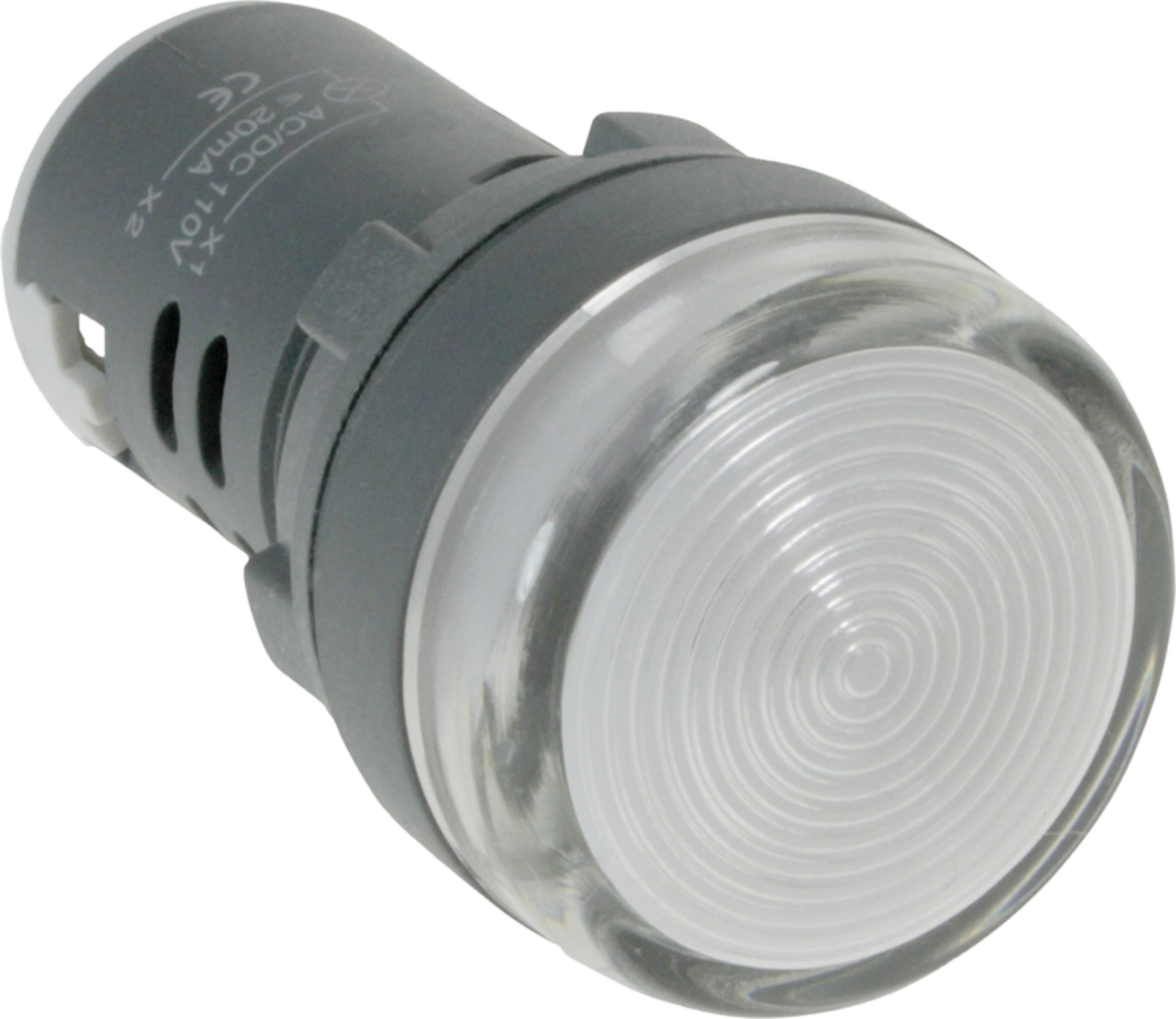 LIGHT PANEL INDICATING LED, 24V AC/DC 20MA FIT:22MM WHITE