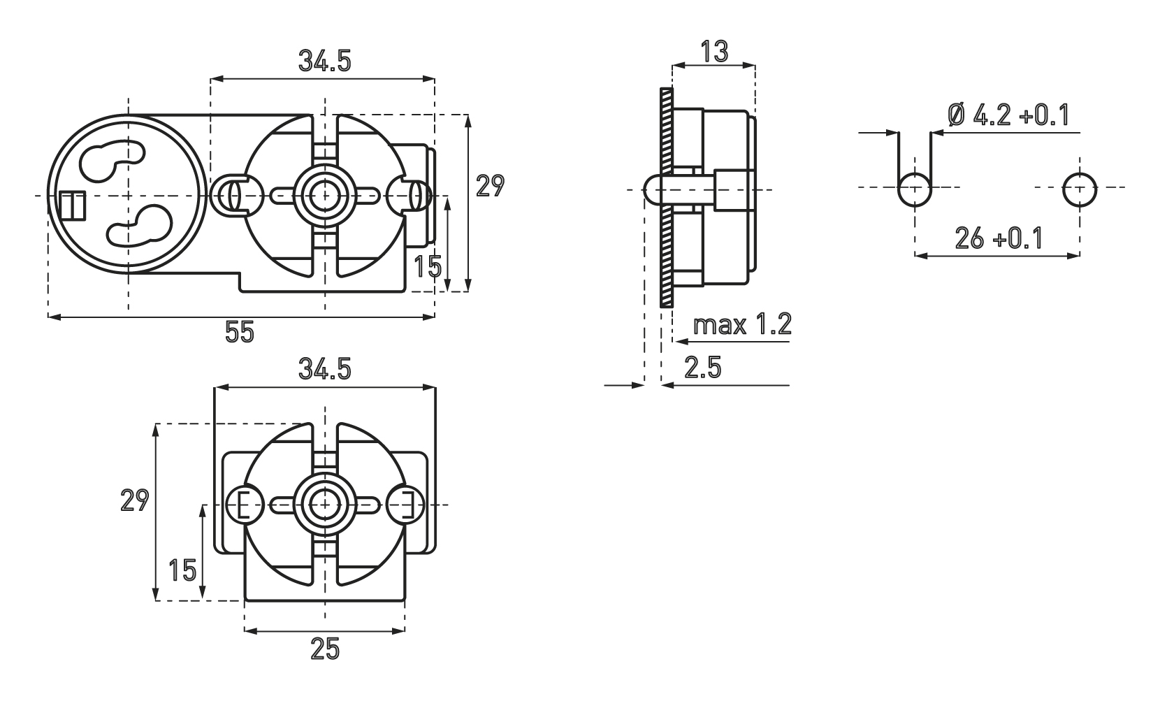 FL-LAMP HOLDER SIDE MOUNTING, ROTOR W/STARTER HOLDER 2A