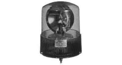 ROTARY LIGHT WARNING RED, DC 24V 40W POLYCARBONATE