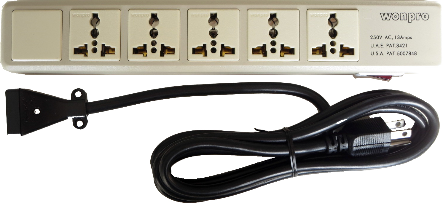RECEPTACLE 4WAYS MULTI PLUG, 2ROUND/3FLAT/2FLAT PINS 3MTR