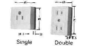 RECEPTACLES CABIN SURFACE SINGLE JIS 125V, 15A