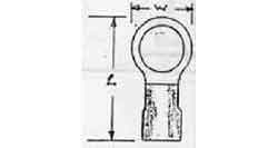 TERMINAL LUG INSULATED EYELET, 2MM2 HOLE DIA 8MM BLUE