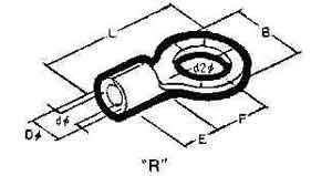 CABLE SHOE CLAMPING TYPE-R, NOMINAL SIZE 5.5-5