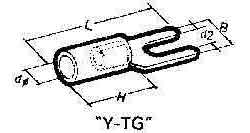 CABLE SHOE CLAMPING TYPE Y-TG, NOMINAL SIZE 2.0-5