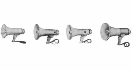 MEGAPHONE TRANSISTER 6W, DIA192XL318MM WITH SIREN