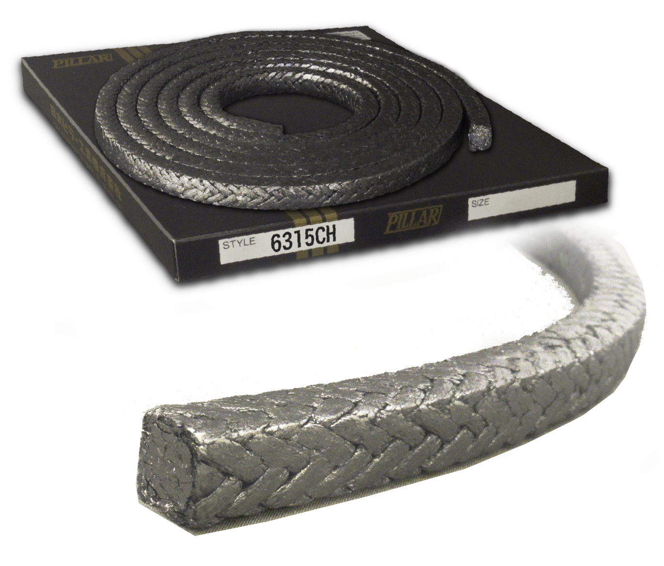 PACKING PILLARFOIL BRAIDED, PILLAR NO.6315CH 11MMX3MTR