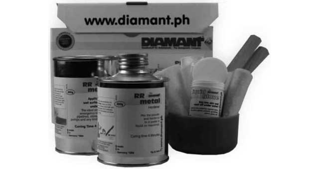 EMERGENCY REPAIR PUTTY DIAMANT, PLASTICMETAL WF INDUSTRIAL 1KG