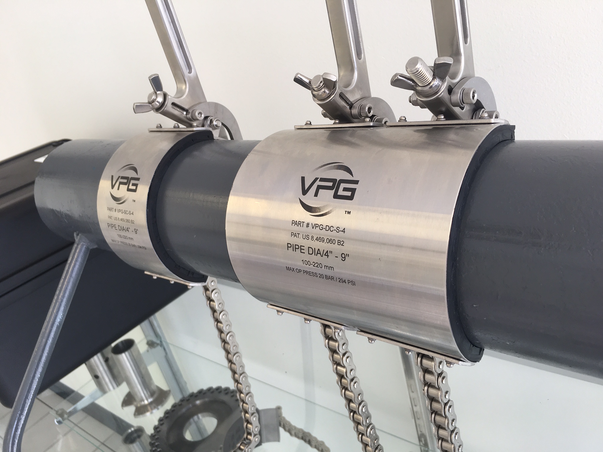 PIPE REPAIR SYSTEM EMERGENCY, TRIPLE CLAMP W210MM VPG-TC-S-1
