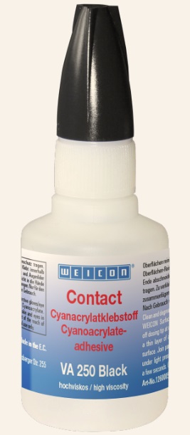 ADHESIVE CONTACT CYANOACRYLATE, WEICON VA 250 BLACK 60GRM