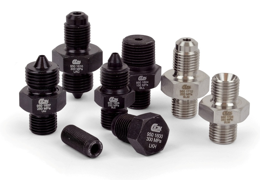 ADAPTER HYDRAULIC 150MPA G1/4, W/60DEG INTERNAL CONE & NPT3/8