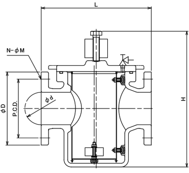 WATER FILTER CAN CASTING STEEL, NOM DIA 65MM FLANGE DIA 155MM