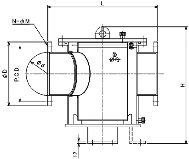 WATER FILTER CAN CASTING STEEL, NOM DIA 450MM FLANGE DIA 605MM