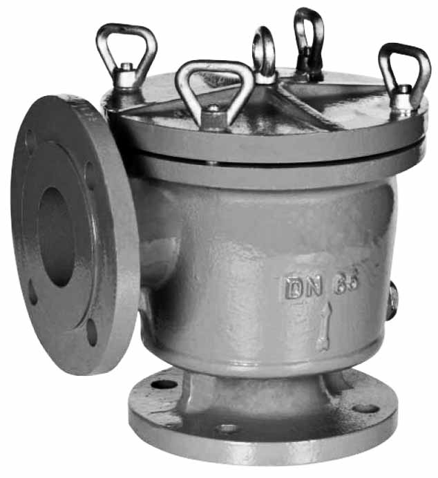 MUD BOX DIN CAST IRON BASKET, FLANGED PN10 ANGLE #1188 250MM