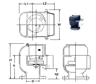 AIR PIPE HEAD GRAY IRONCASTING 530N-80 80MM DIAM