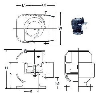 AIR PIPE HEAD GRAY IRONCASTING 530N-100 100MM DIAM