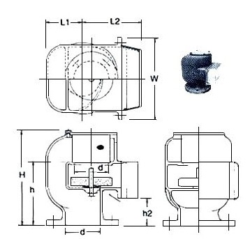 AIR PIPE HEAD GRAY IRONCASTING 530N-150 150MM DIAM