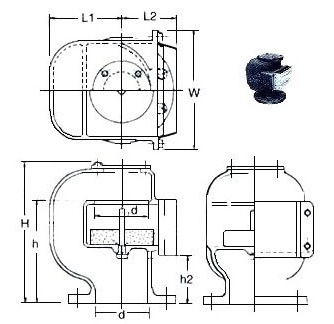 AIR PIPE HEAD GRAY IRONCASTING 53BN-200 200MM DIAM
