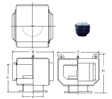 AIR PIPE HEAD GRAY IRONCASTING 53NS-300 300MM DIAM