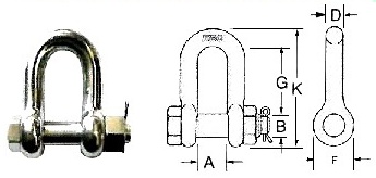 STAINLESS SB SHACKLE