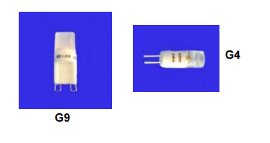 LED lamps with halogen look, warm white