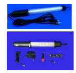 Fluorescent hand lamps, complete with cord