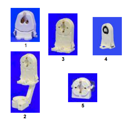 Lamp holders for fluorescent lighting