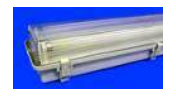 Watertight lighting fittings (IP65), base: reinforced polyester, shade clear methacrylic 24 Volt DC
