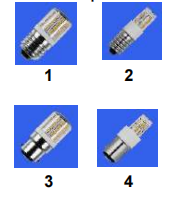 LED lamps Tubular indicator, warm white, 3000K