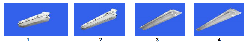 LED luminaire with housing made of stainless steel and polycarbonate diffuser, MIR LED make Glamox (IK10)
