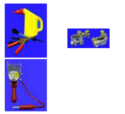 Connectors and service aids for storage batteries