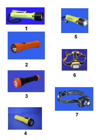 Explosion proof flashlights