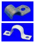 Cable saddles, metal with 7 mm hole