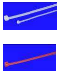 Cable ties, selflocking, white