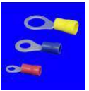 Solderless ring terminals, insulated
