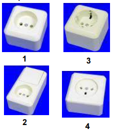 Receptacles, European, for surface mounting