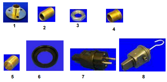 Accessories for lampholders and illumination cable