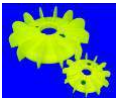 Fan impellers (PVC) for motor cooling - Fan impellers without shaft bush